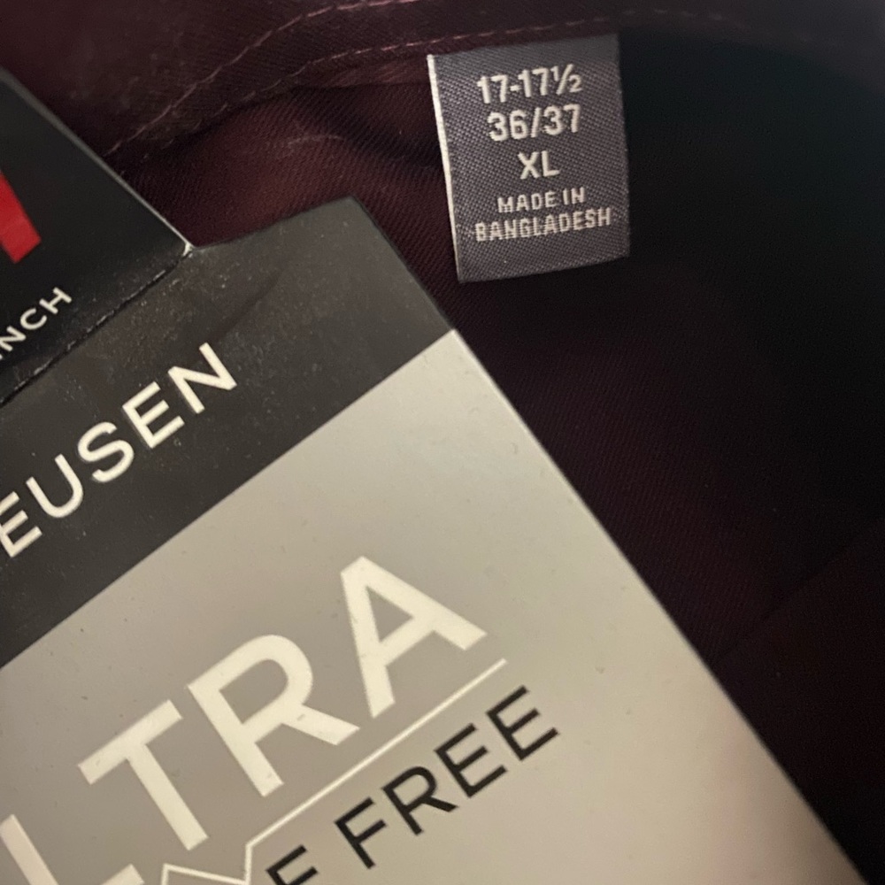 New-Van Heusen Slim Fit Wrinkle Free Long Sleeve Dress Shirt /XL - Picture 5 of 7